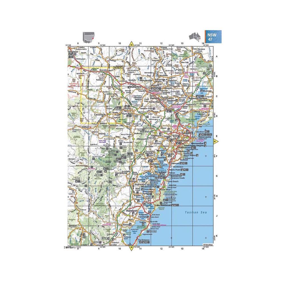 Hema Australia  Road and 4WD Easy Read Atlas