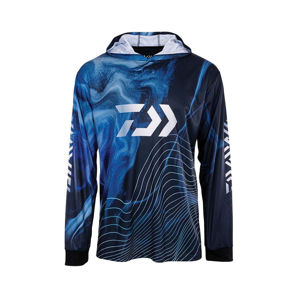 Daiwa Men's Long Sleeve Sublimated Polo with Hood