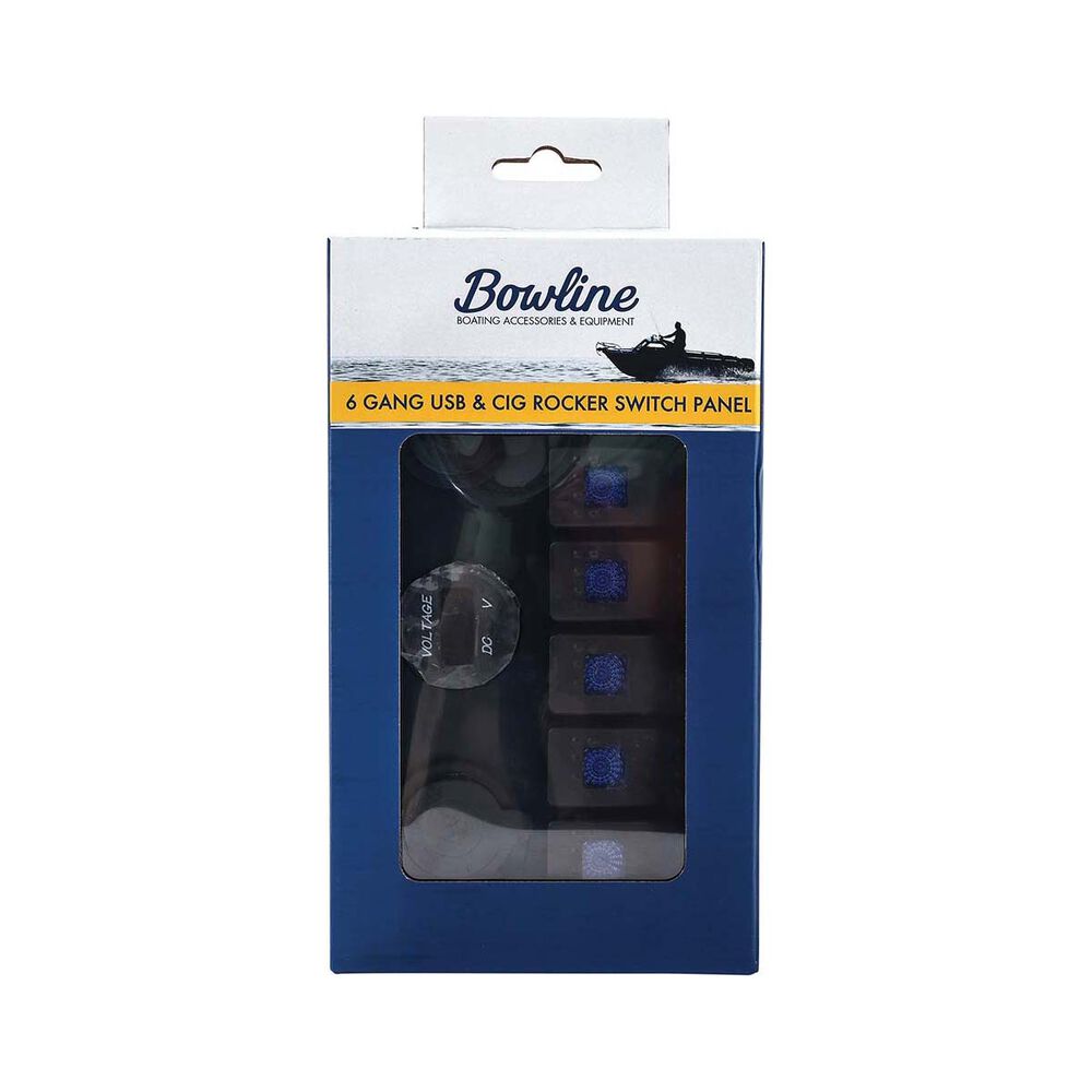 Bowline Switch Panel 6 Rocker 2 USB Plus Cigarette Socket