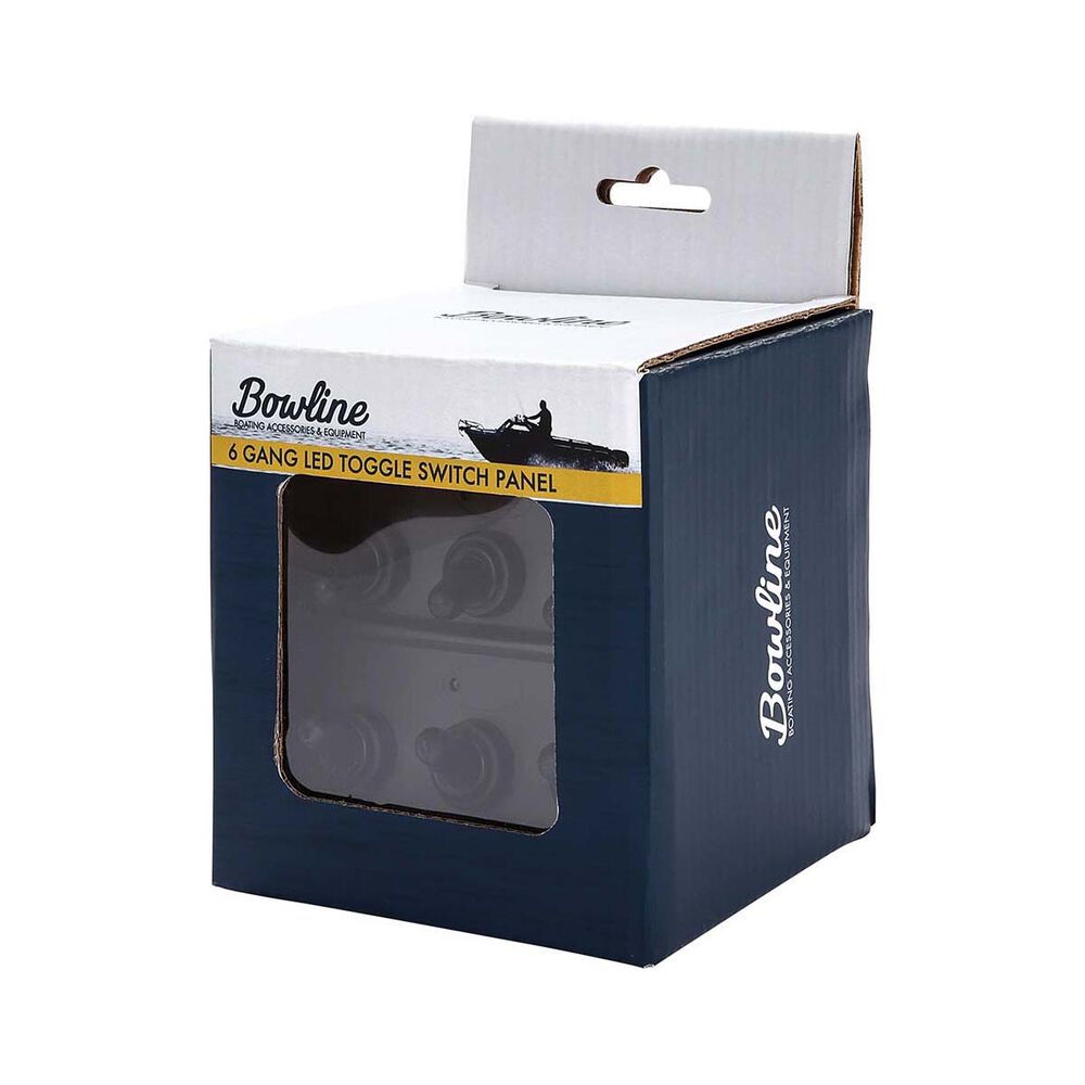 Bowline Switch Panel 6 Gang Black