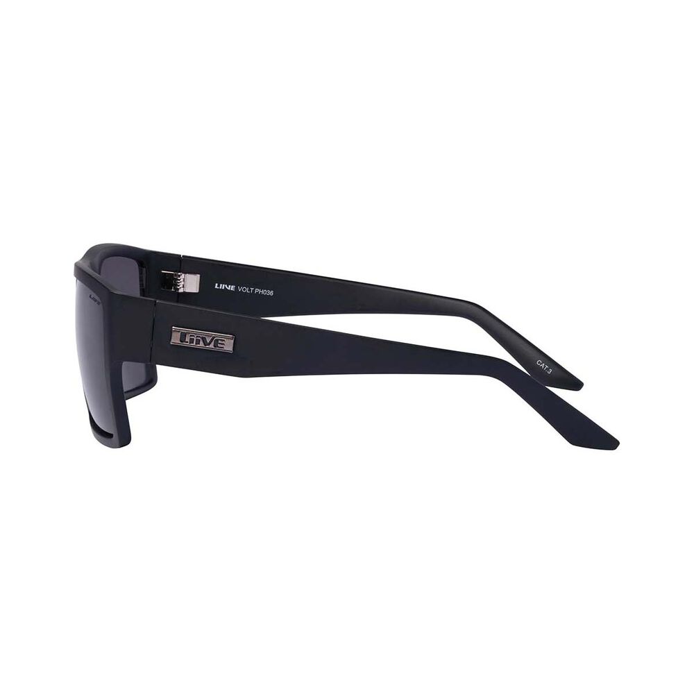 Liive Men's Volt Sunglasses Matt Black with Grey Lens