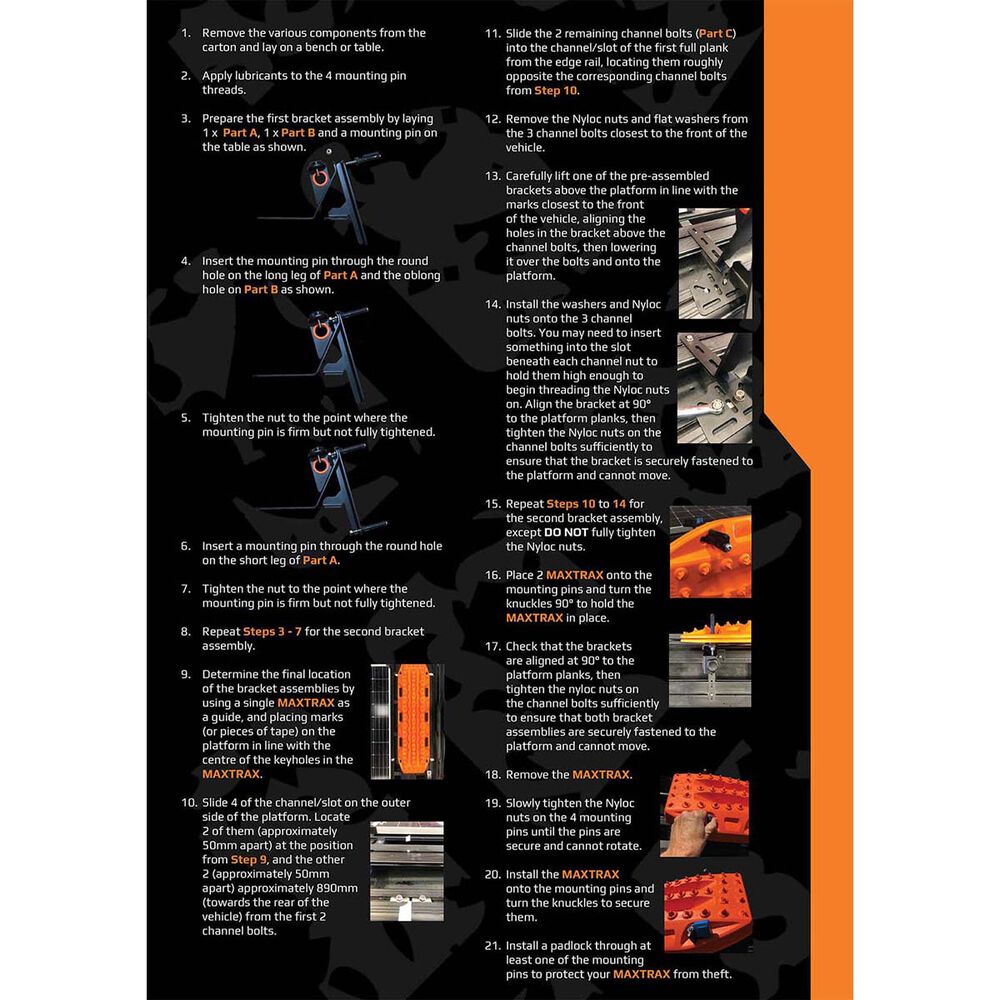 Maxtrax Roof Rack Mount Kit