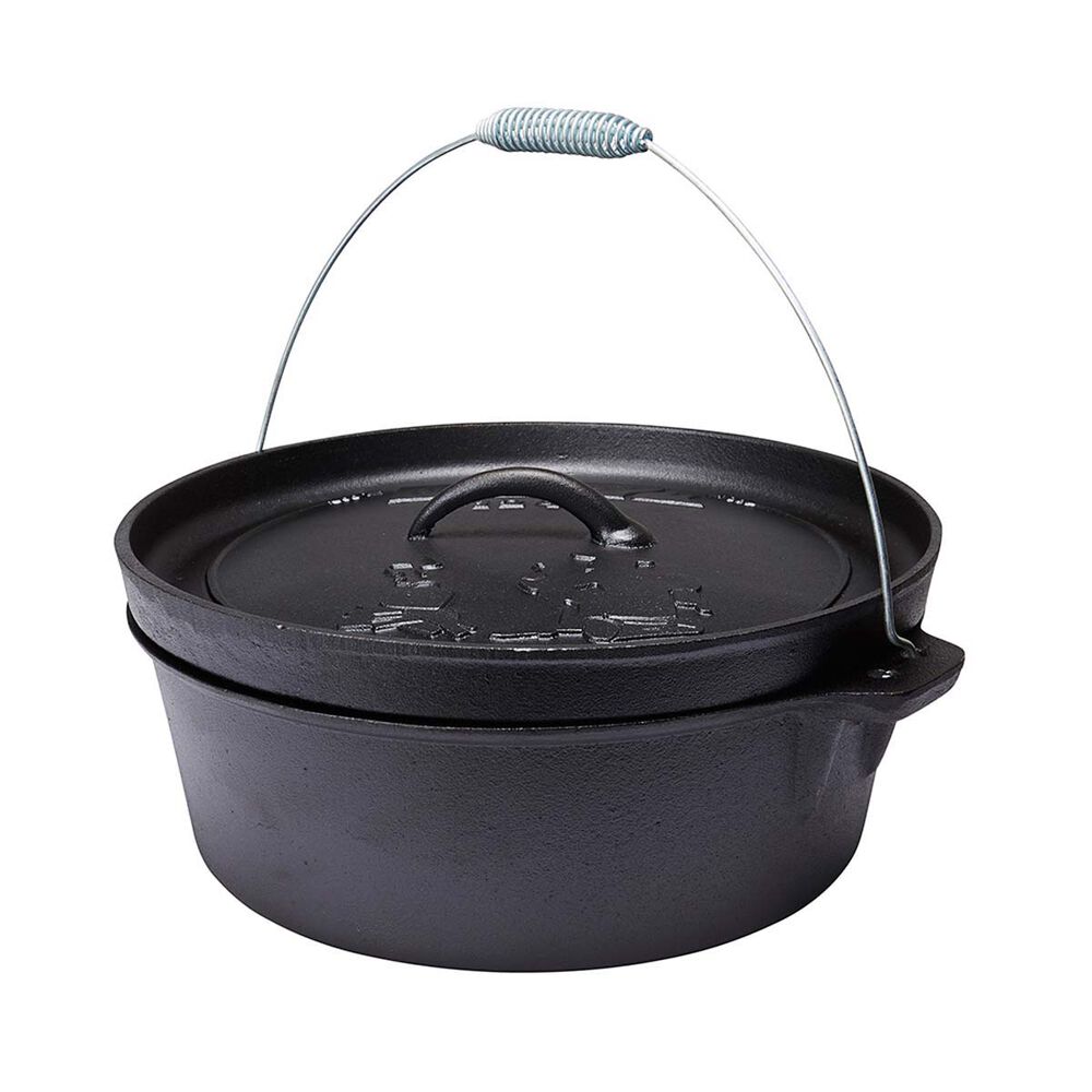 Campfire Pre Seasoned Cast Iron Camp Oven 12 Quart