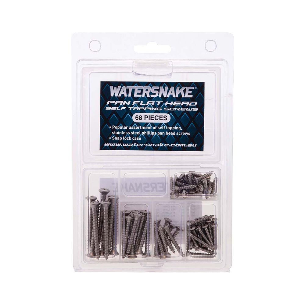 Watersnake Pan Flat Head Screw Kit 68Pcs