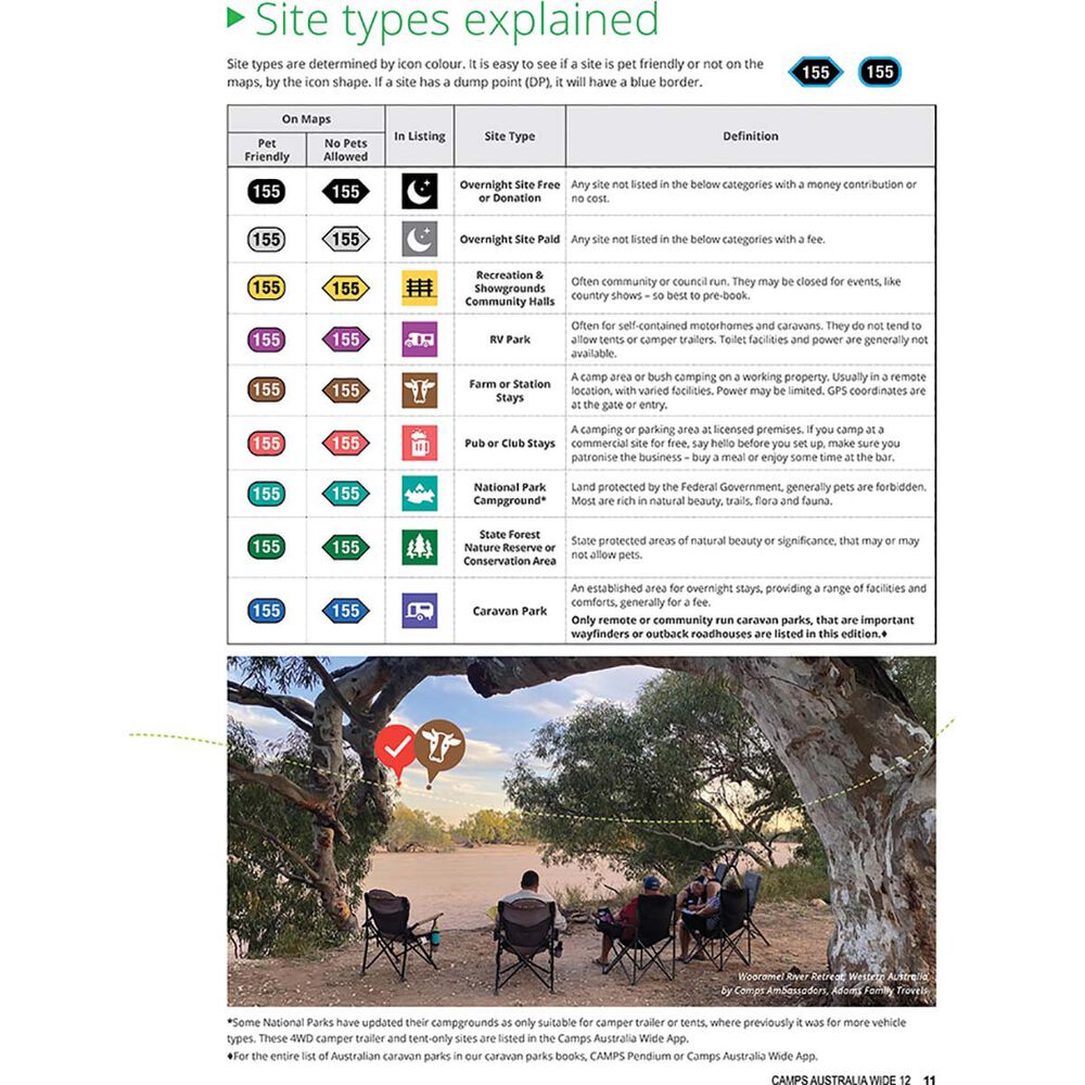 Camps 12 Australia Wide Free & Budget Campsite Book: A4 Standard Edition