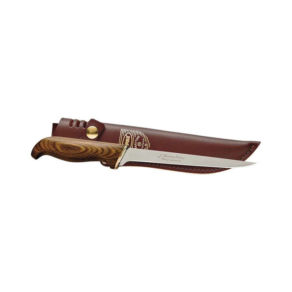 Marttiini Martef Coated Fillet Knife Brown Birch 6in