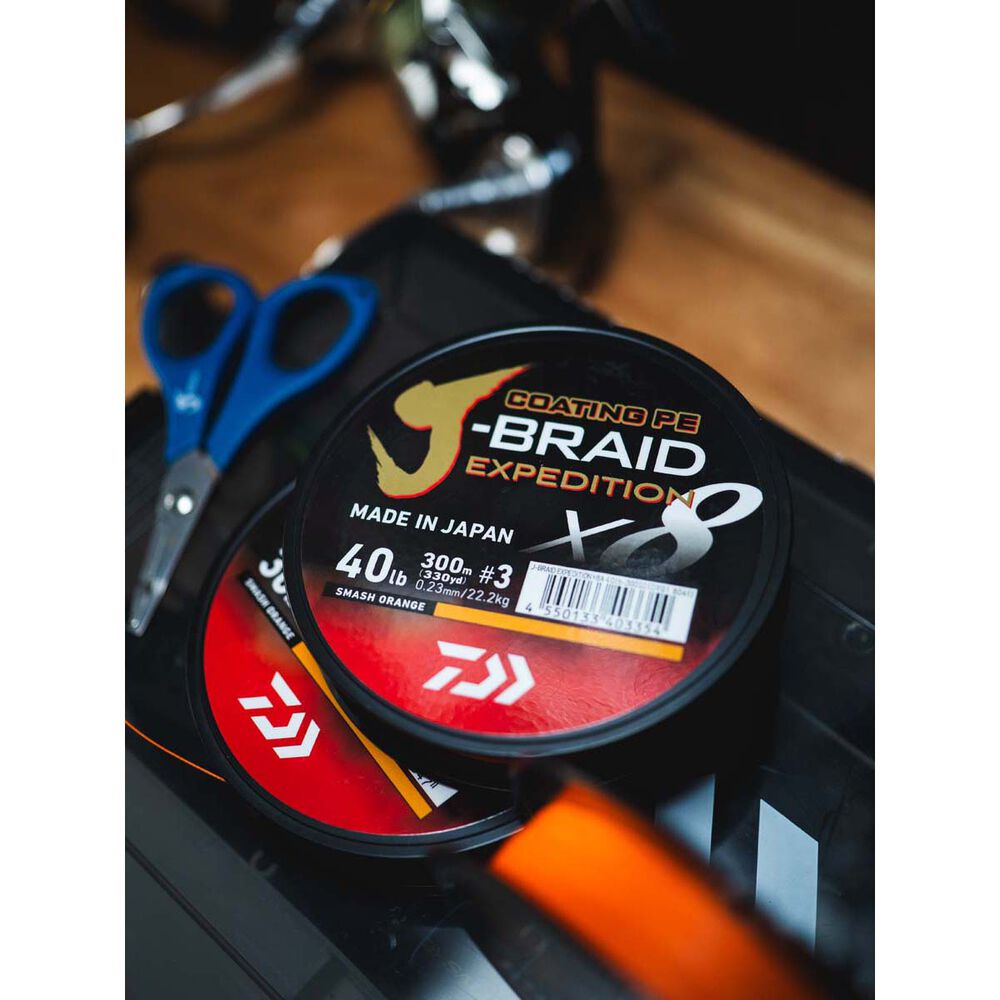 Daiwa J-Braid Expedition Braid Line Orange 300m