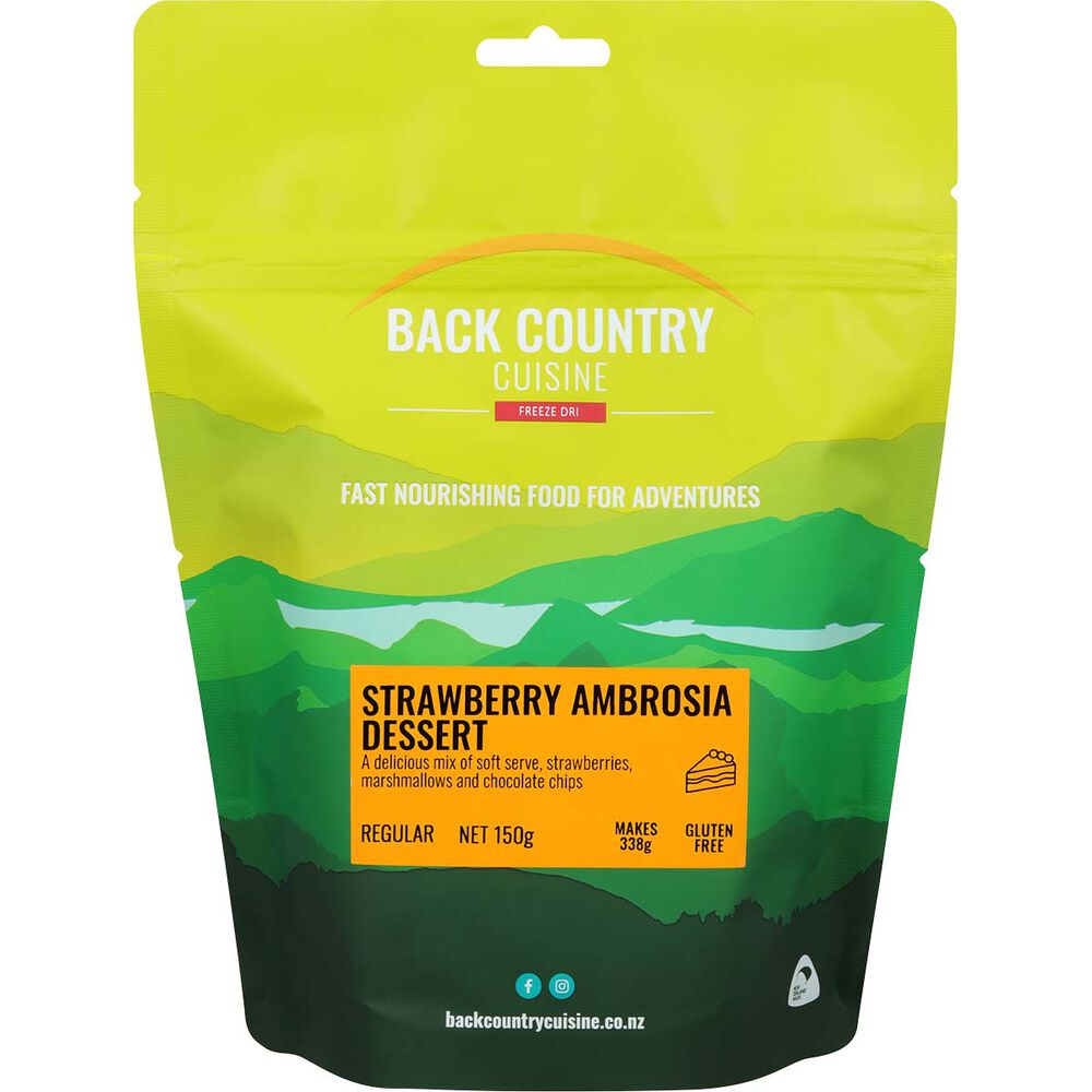 Back Country Cuisine Freeze Dried Strawberry Ambrosia 2 Serves