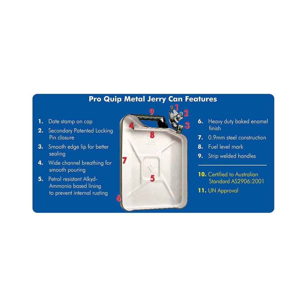 Metal Jerry Can - Petrol, 20 Litre