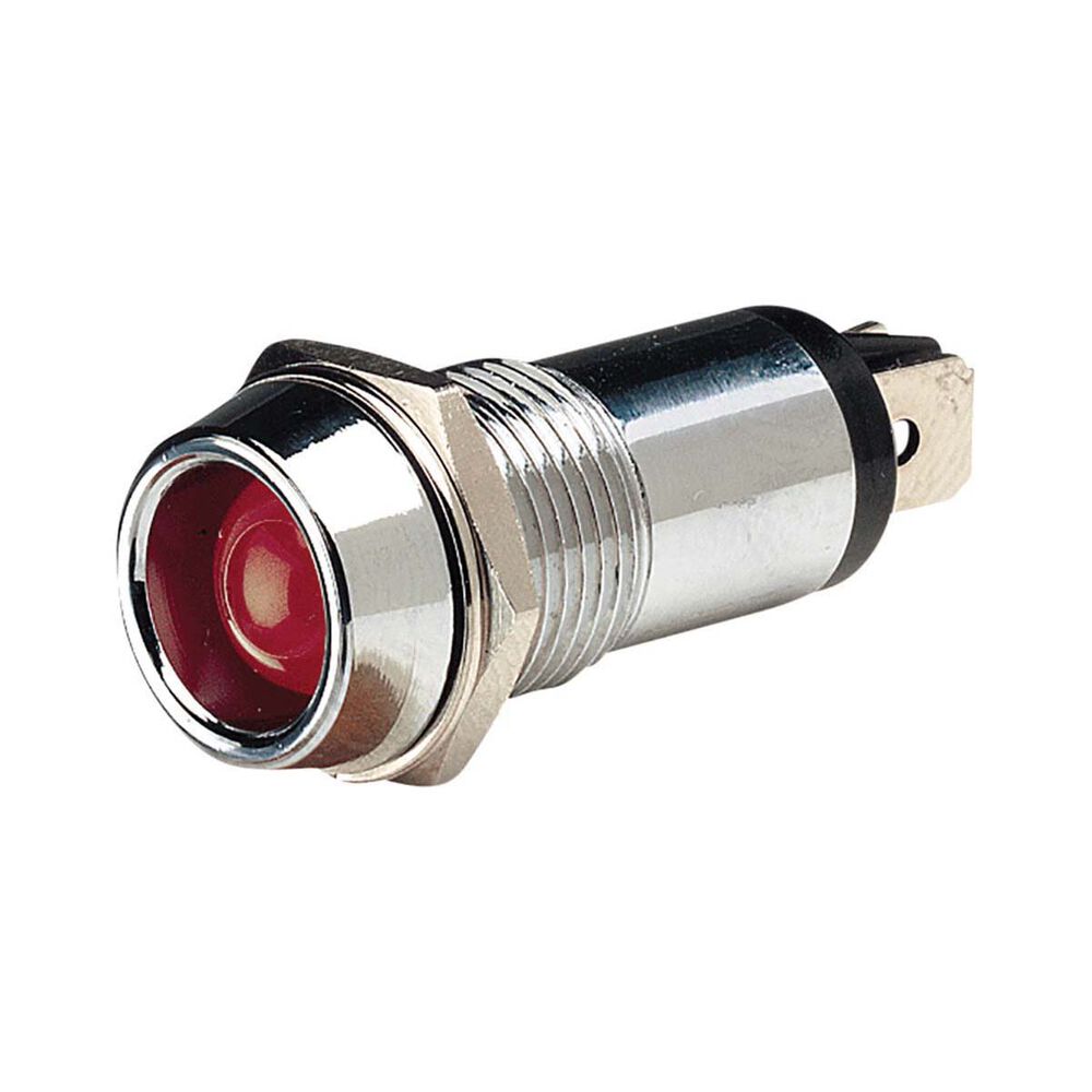 Narva 12 Volt Chrome Pilot Lamp with Red LED