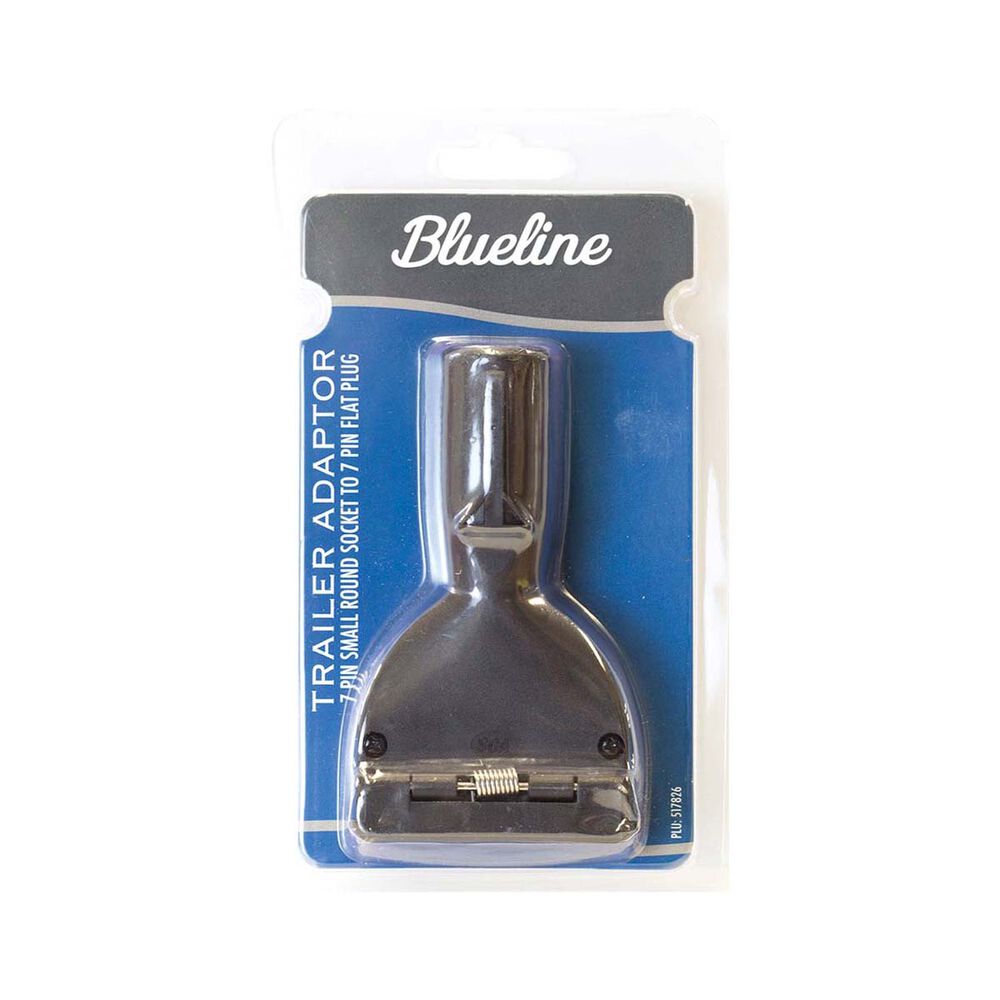 Blueline 7 Pin Trailer Adaptor - Large, Round Socket to Flat Plug