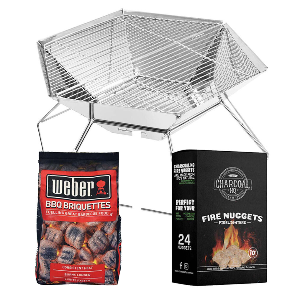 Fire Pit Charcoal Grilling Set
