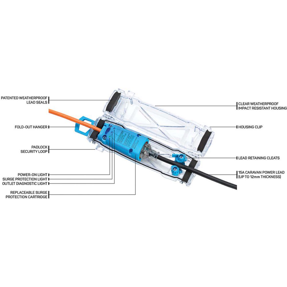 Ampfibian Caravan Surge Protector S1000DX