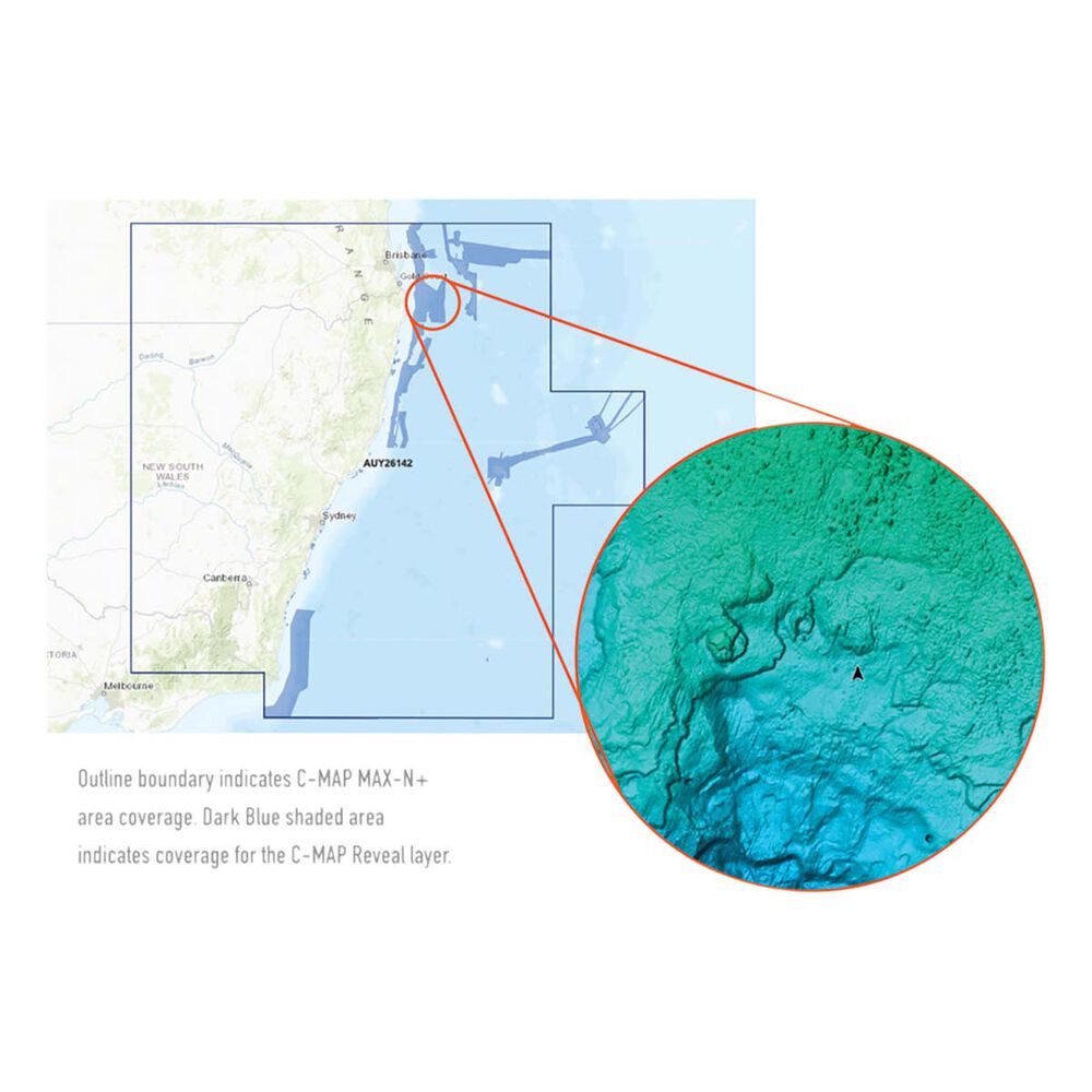 C-Map® Reveal: Mallacoota to Brisbane Chart