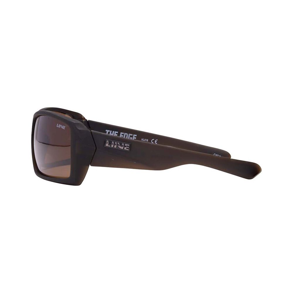Liive Men's The Edge Polarised Sunglasses Matt Brown with Brown Lens