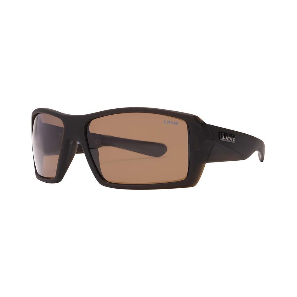 Liive Men's The Edge Polarised Sunglasses Matt Brown with Brown Lens
