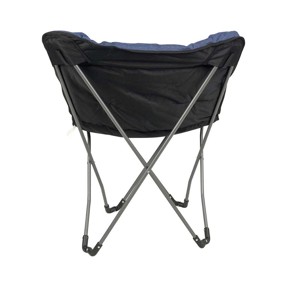 Wanderer Chambray Linen Look Half Moon Chair 120kg