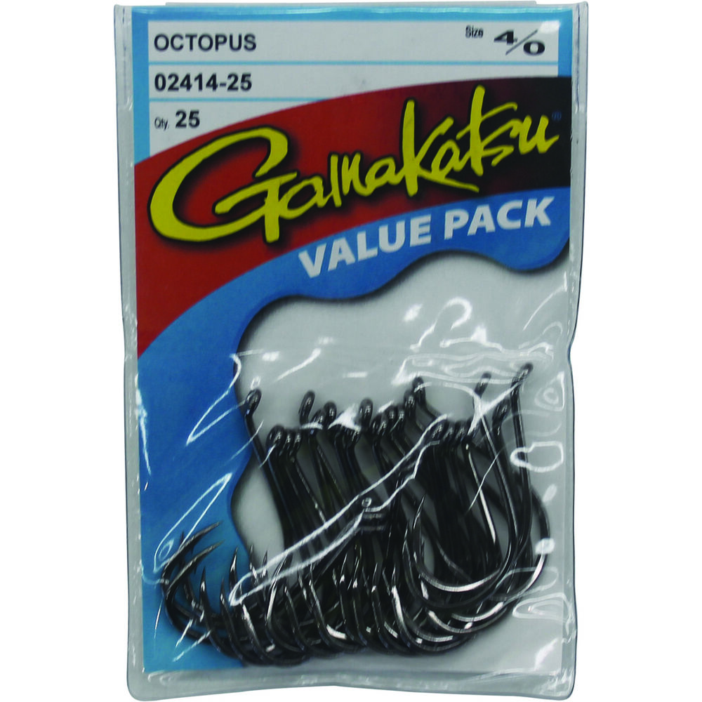 Gamakatsu Octopus Black Hook 25 Pack