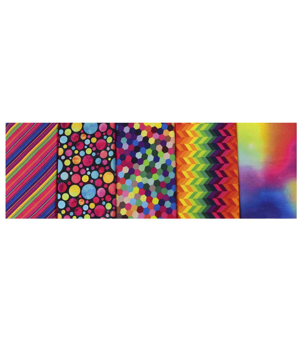 18 x 21 Bright 1 Cotton Fabric Quarters 5ct by Keepsake Calico
