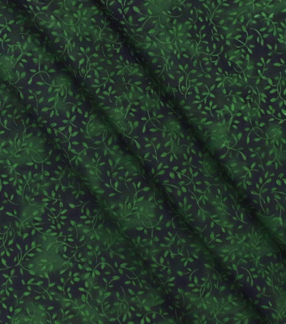 Hunter Green Leaves Quilt Cotton Fabric by Keepsake Calico