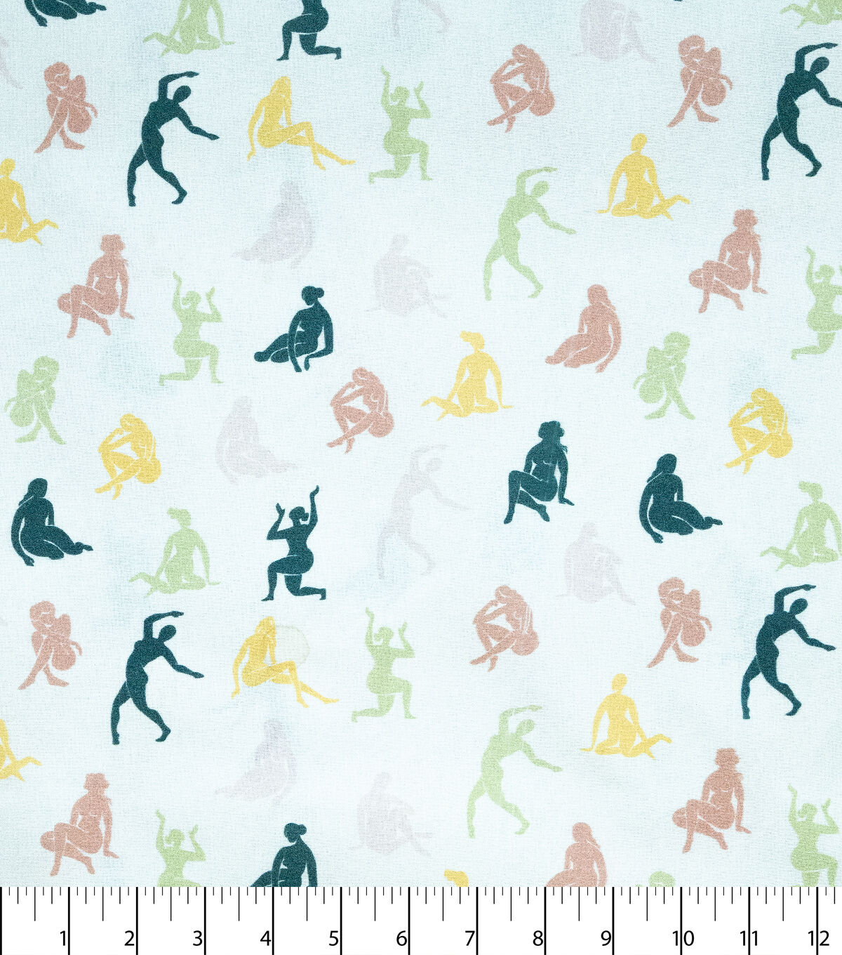 Bodies On Neutral Novelty Cotton Fabric