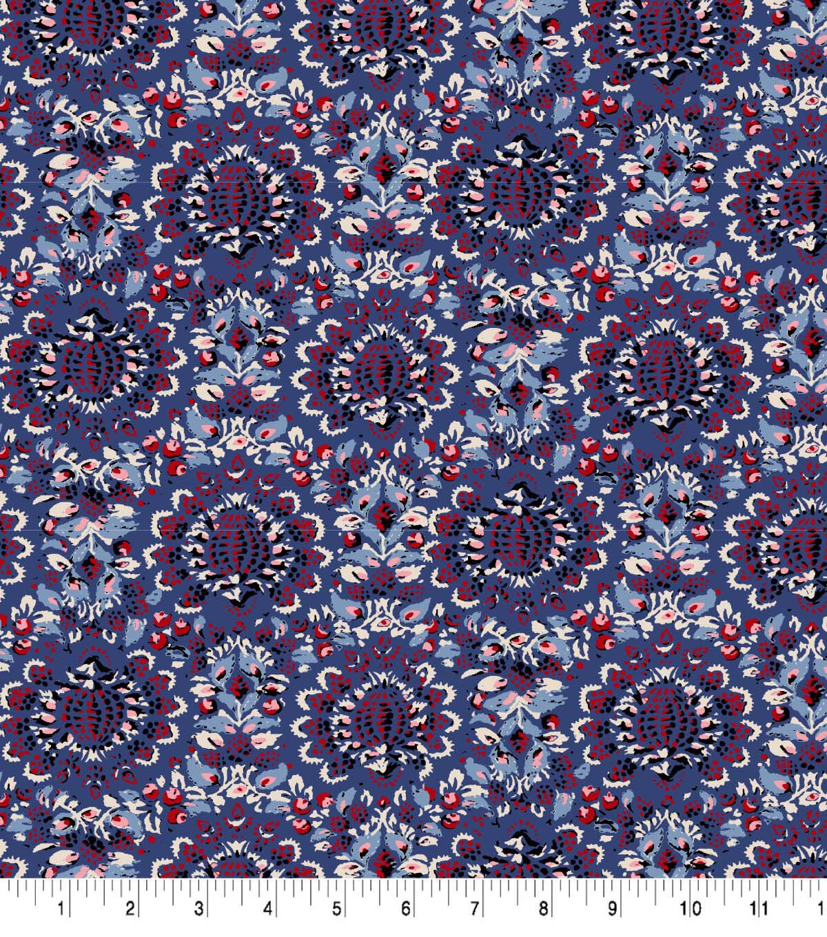 Springs Creative Blue Bandana Cotton Fabric by Keepsake Calico