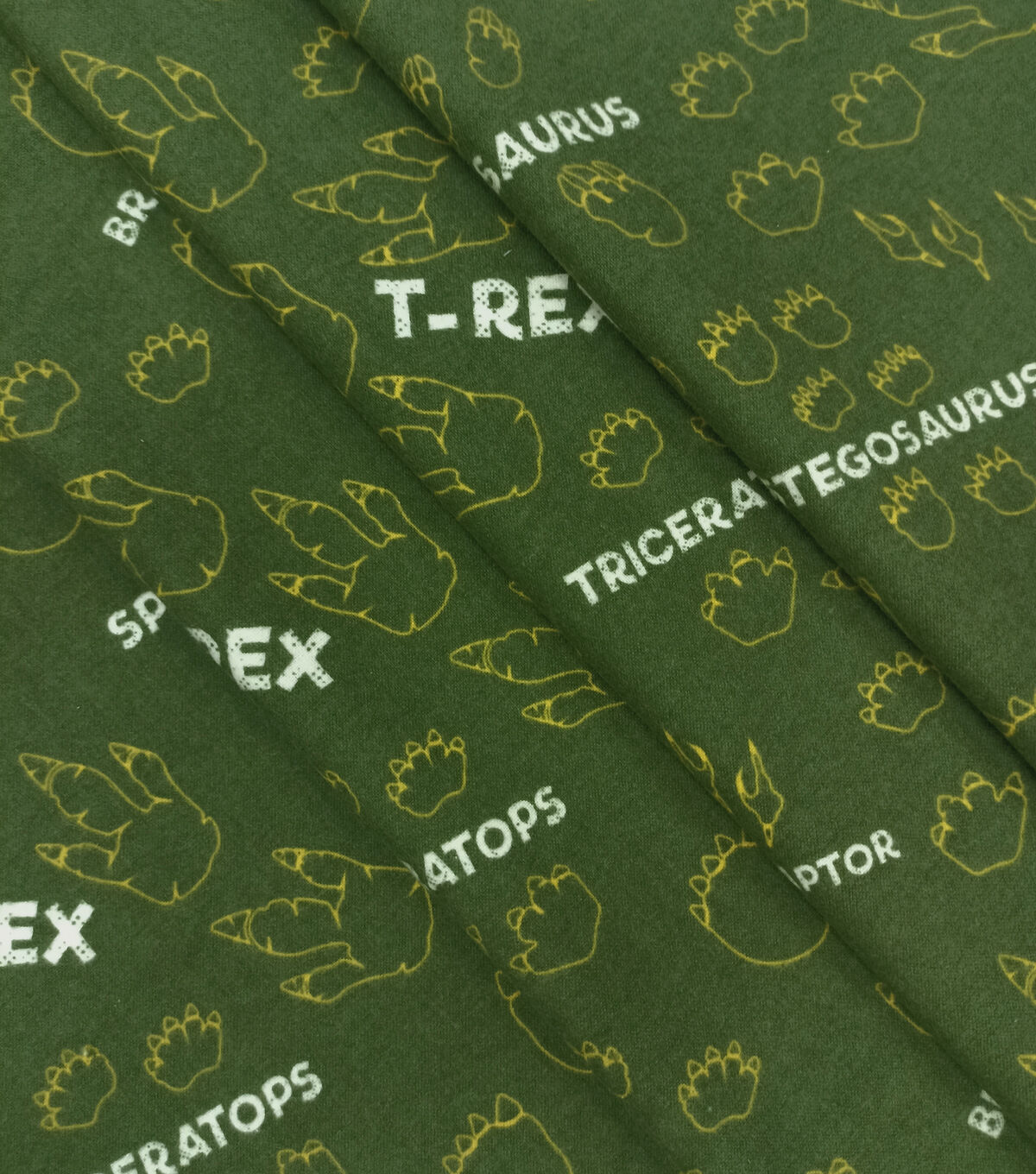 Dino Footprints Super Snuggle Flannel Fabric