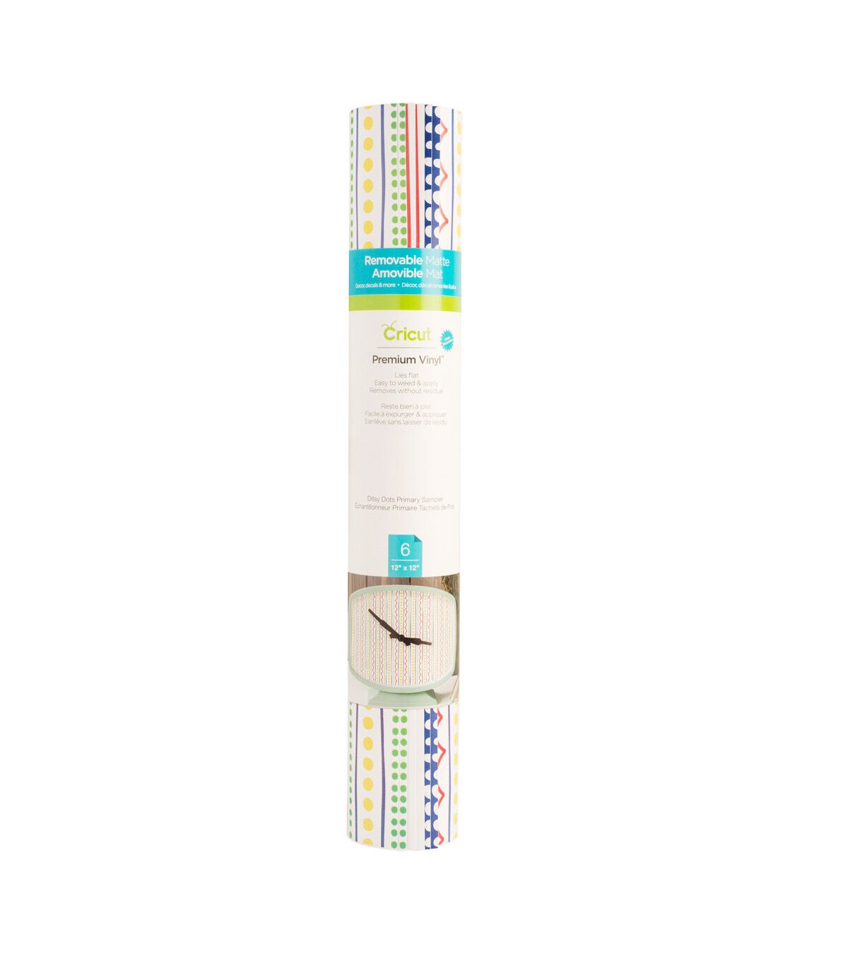 Cricut 12 x 12 Ditsy Dots Removable Matte Premium Vinyl Samplers 6ct