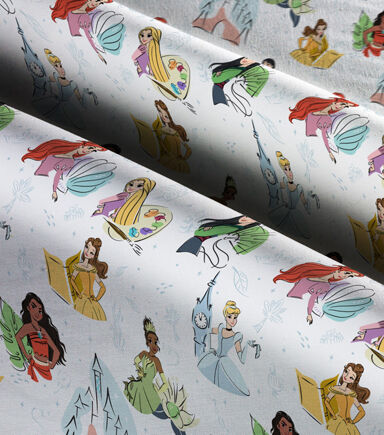 Disney Princess Multi Icon Cotton Fabric