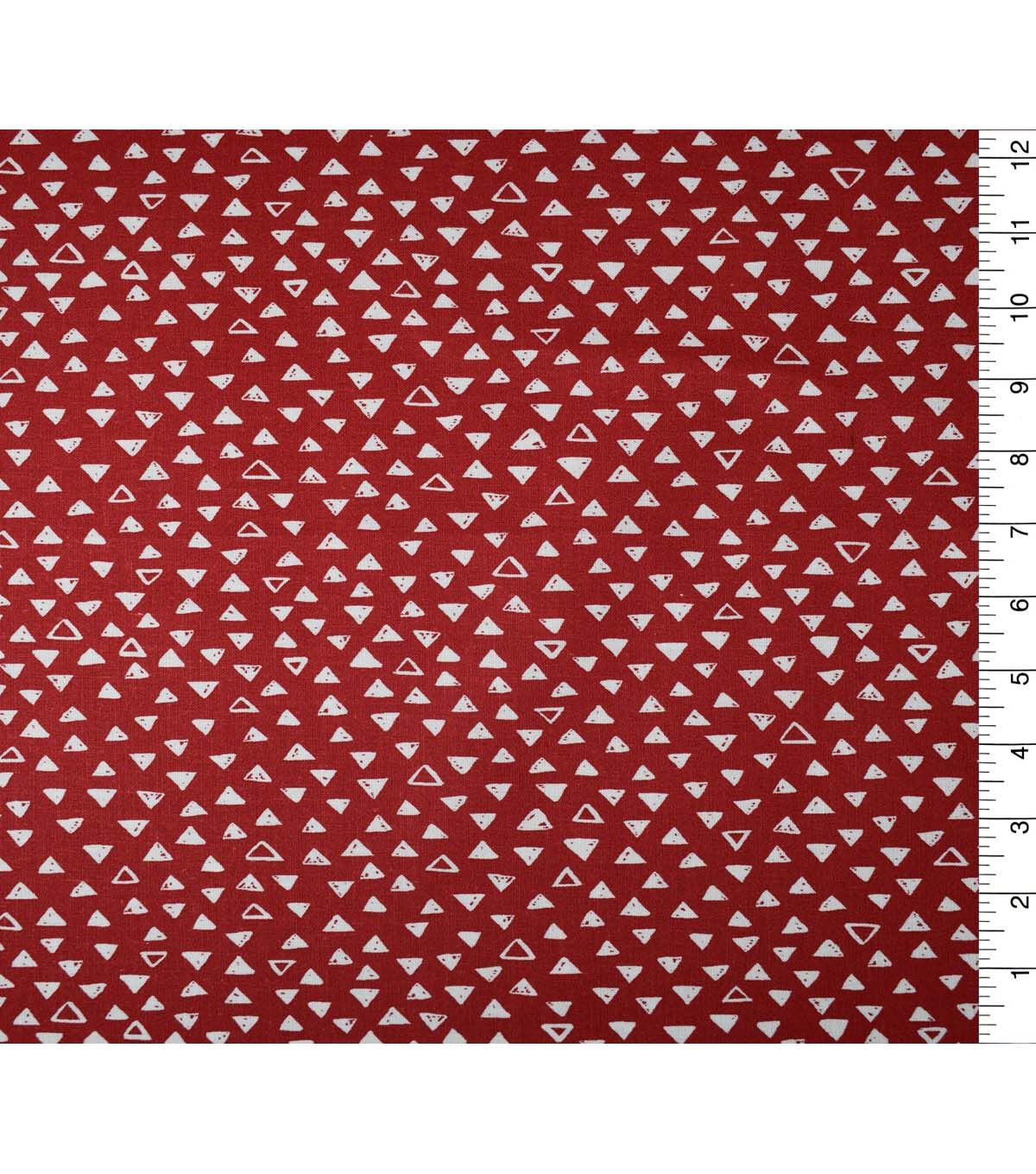 Triangles on Racing Red Cotton Fabric by Quilter's Showcase