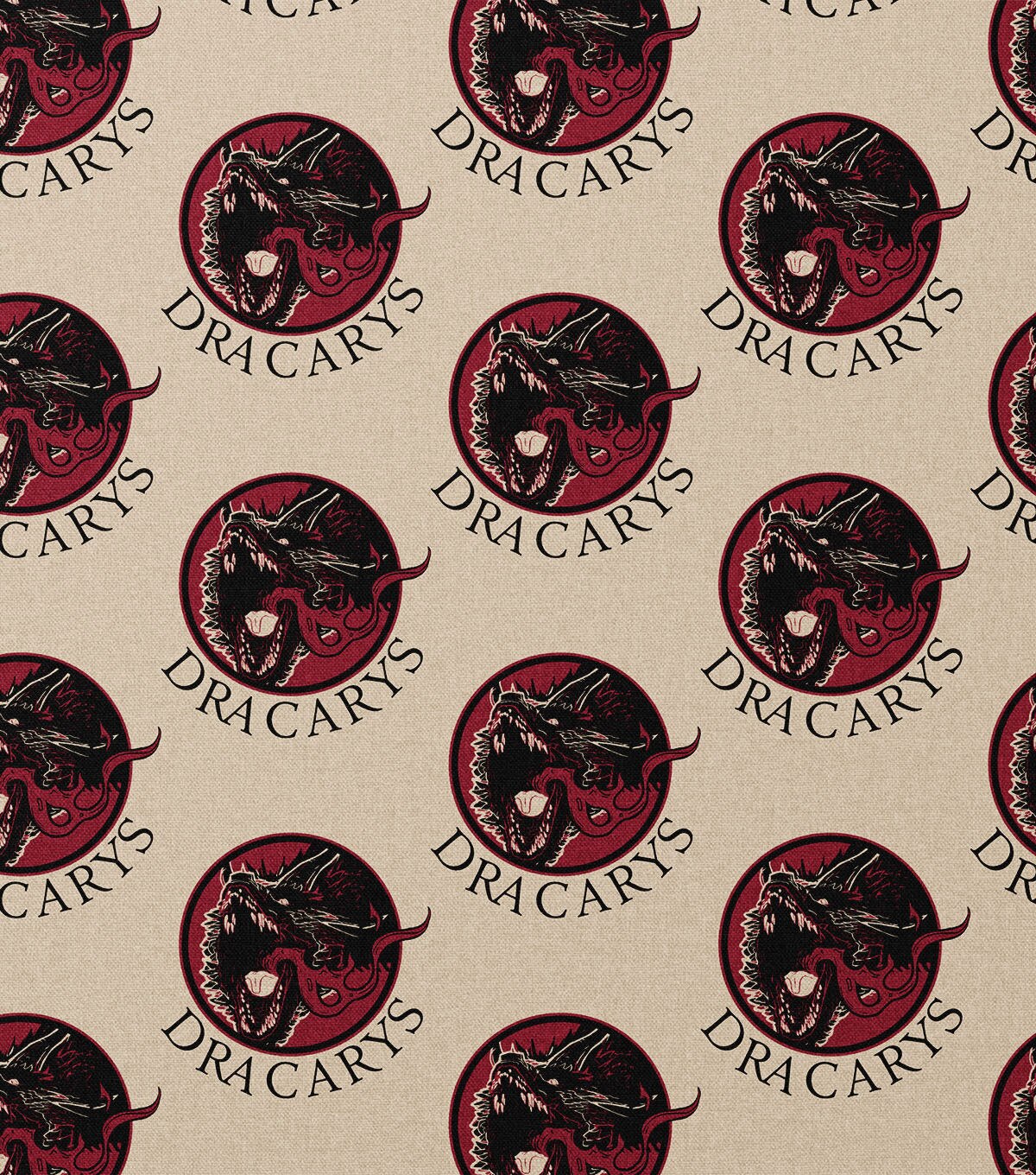 Game of Thrones Dracarys Badge Cotton Fabric