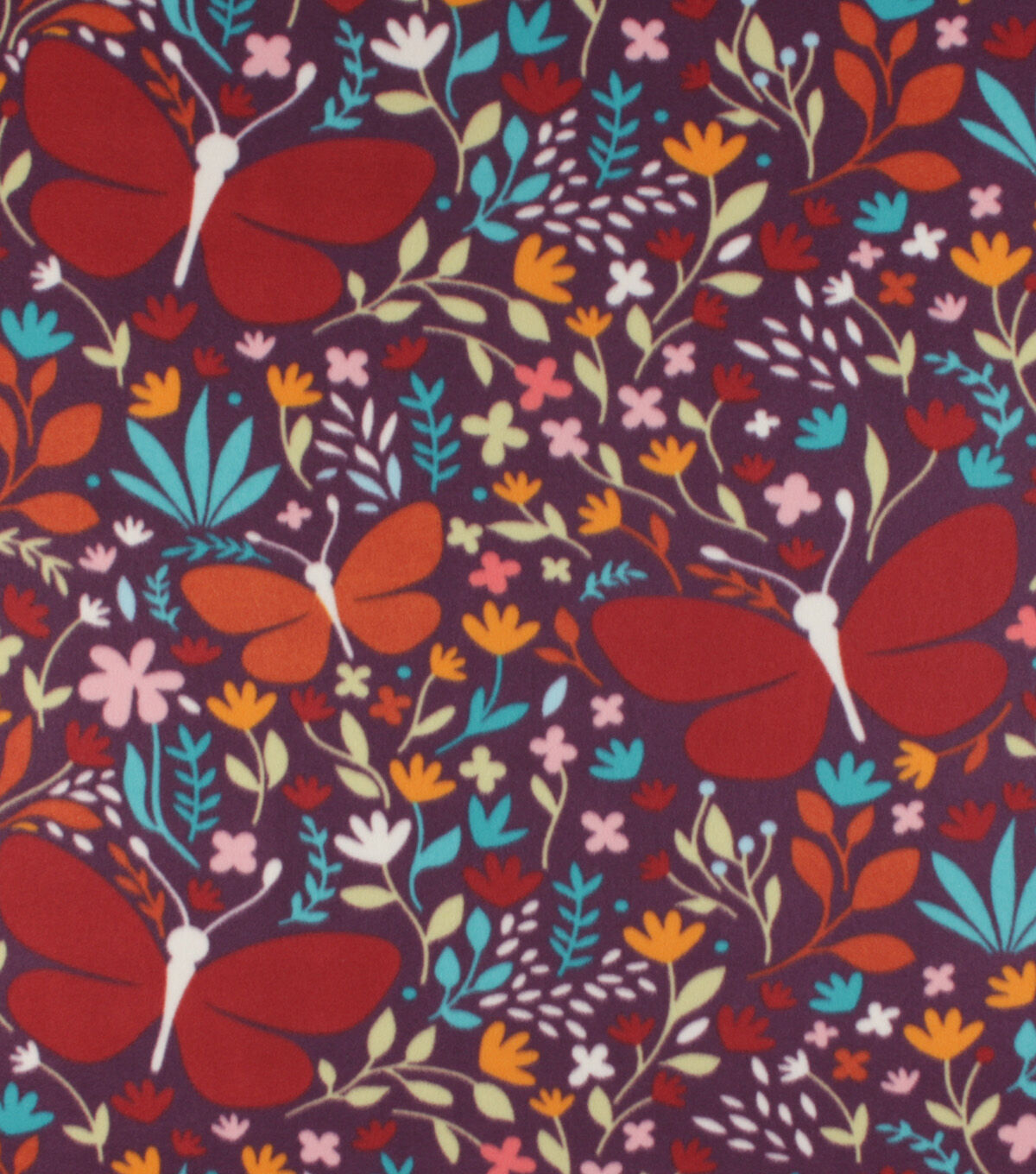 Fall Graphic Butterfly Blizzard Prints Fleece Fabric