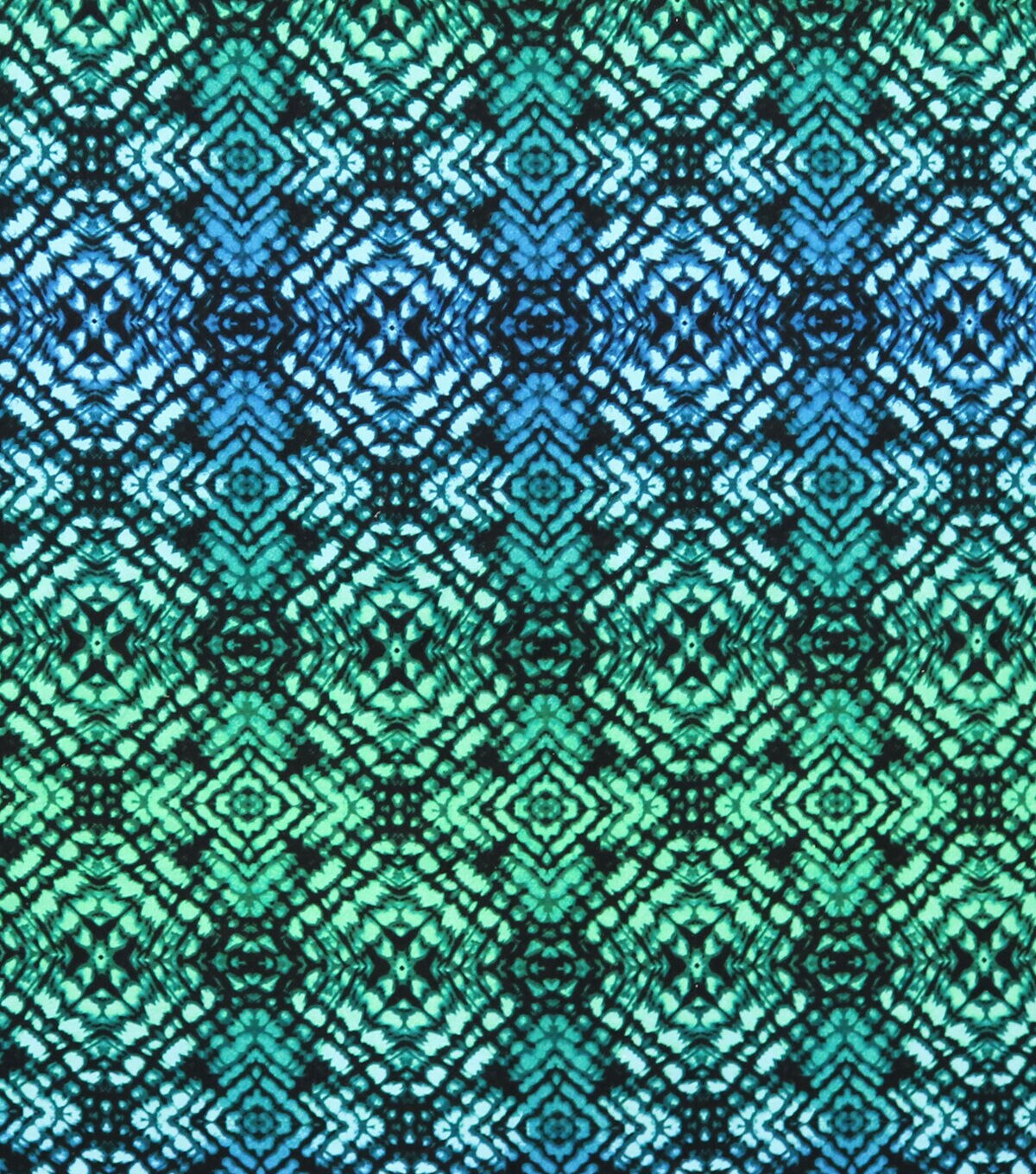 Psychedelic Kaleidoscope Blue Super Snuggle Flannel Fabric