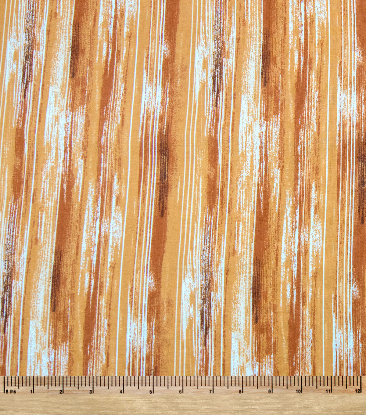 Wood Grain on Orange Quilt Cotton Fabric by Keepsake Calico