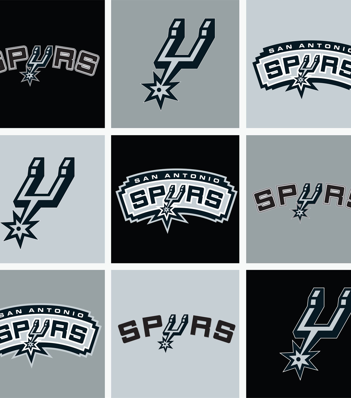 San Antonio Spurs Fleece Fabric Block
