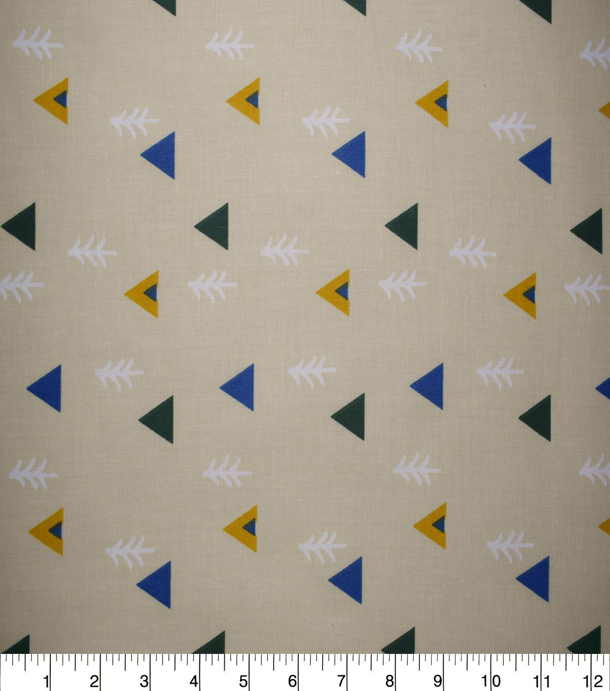 Camping on Tan Quilt Cotton Fabric by Quilter's Showcase