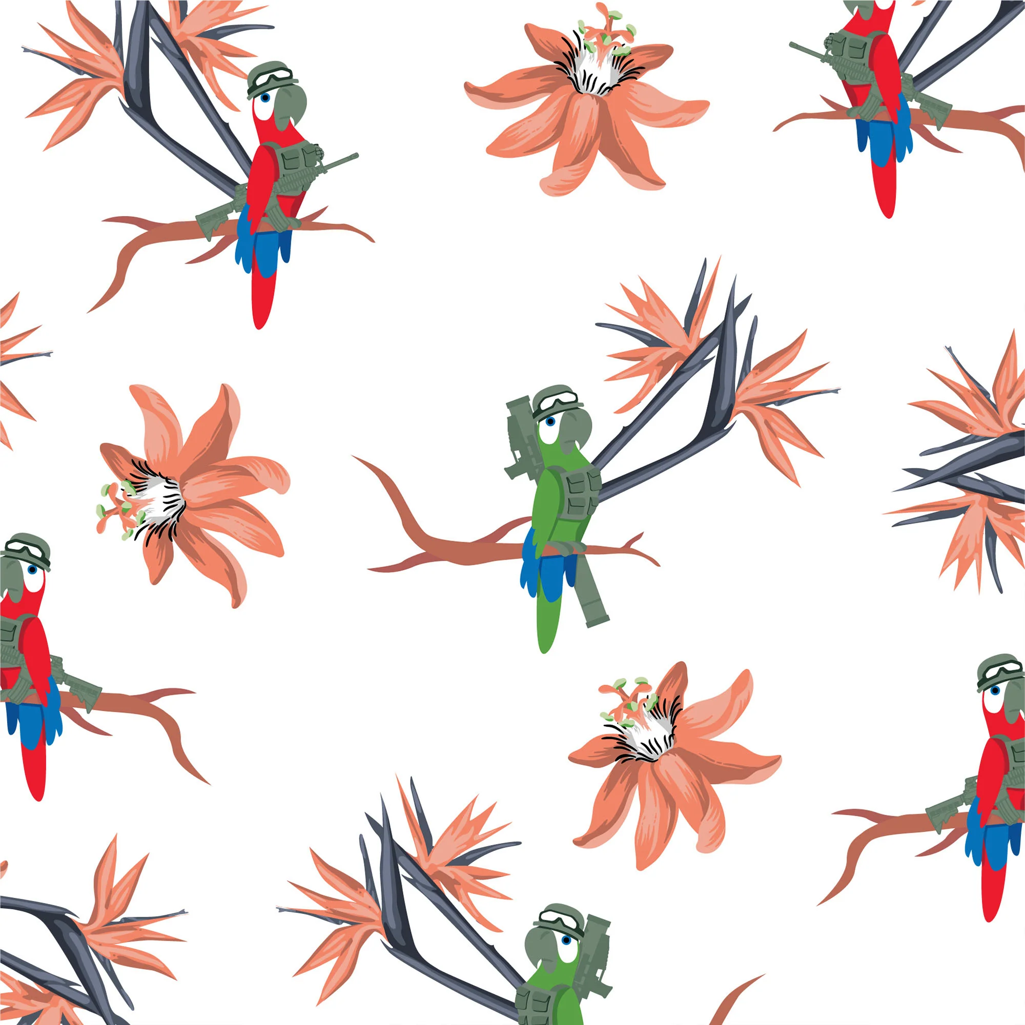 Men's Polo - Parrot Trooper