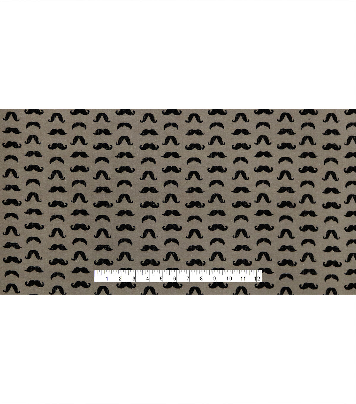 Moustaches Super Snuggle Flannel Fabric