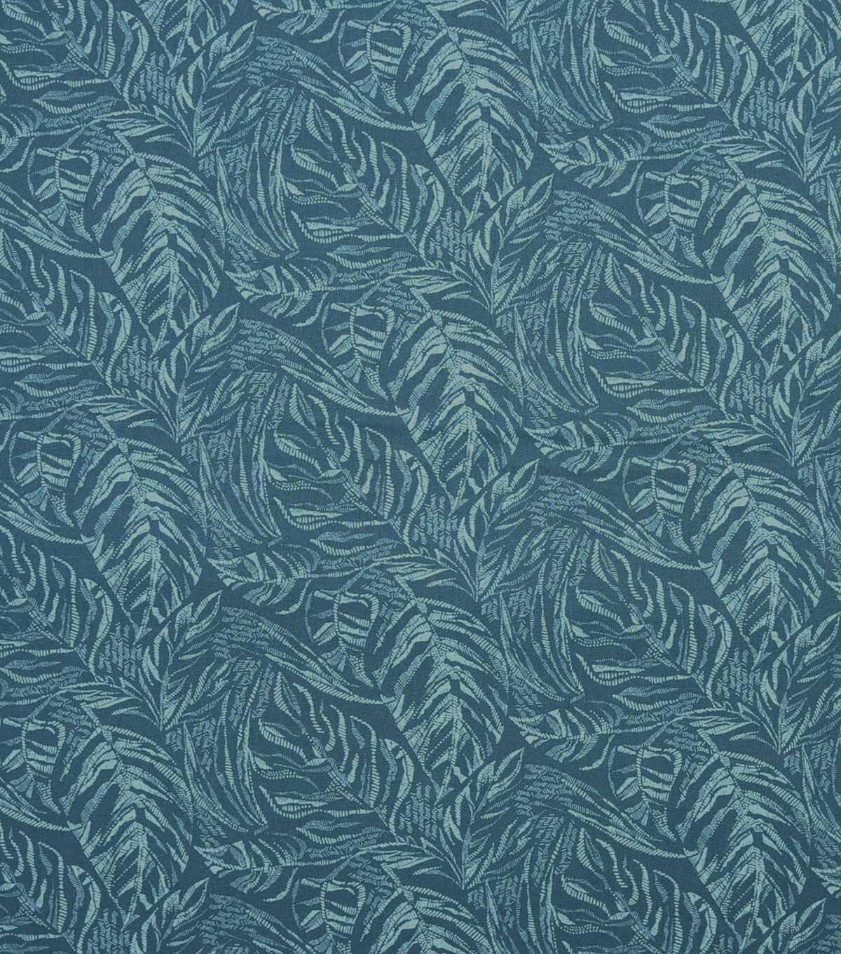 Teal Paraiso Palm Leaf Quilt Cotton Fabric by Keepsake Calico