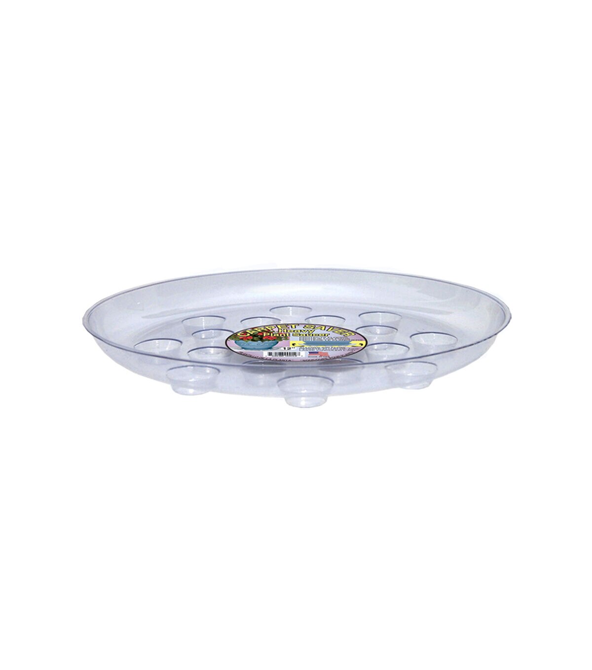 Heavy Gauge Carpet Saver Footed Saucer 12''