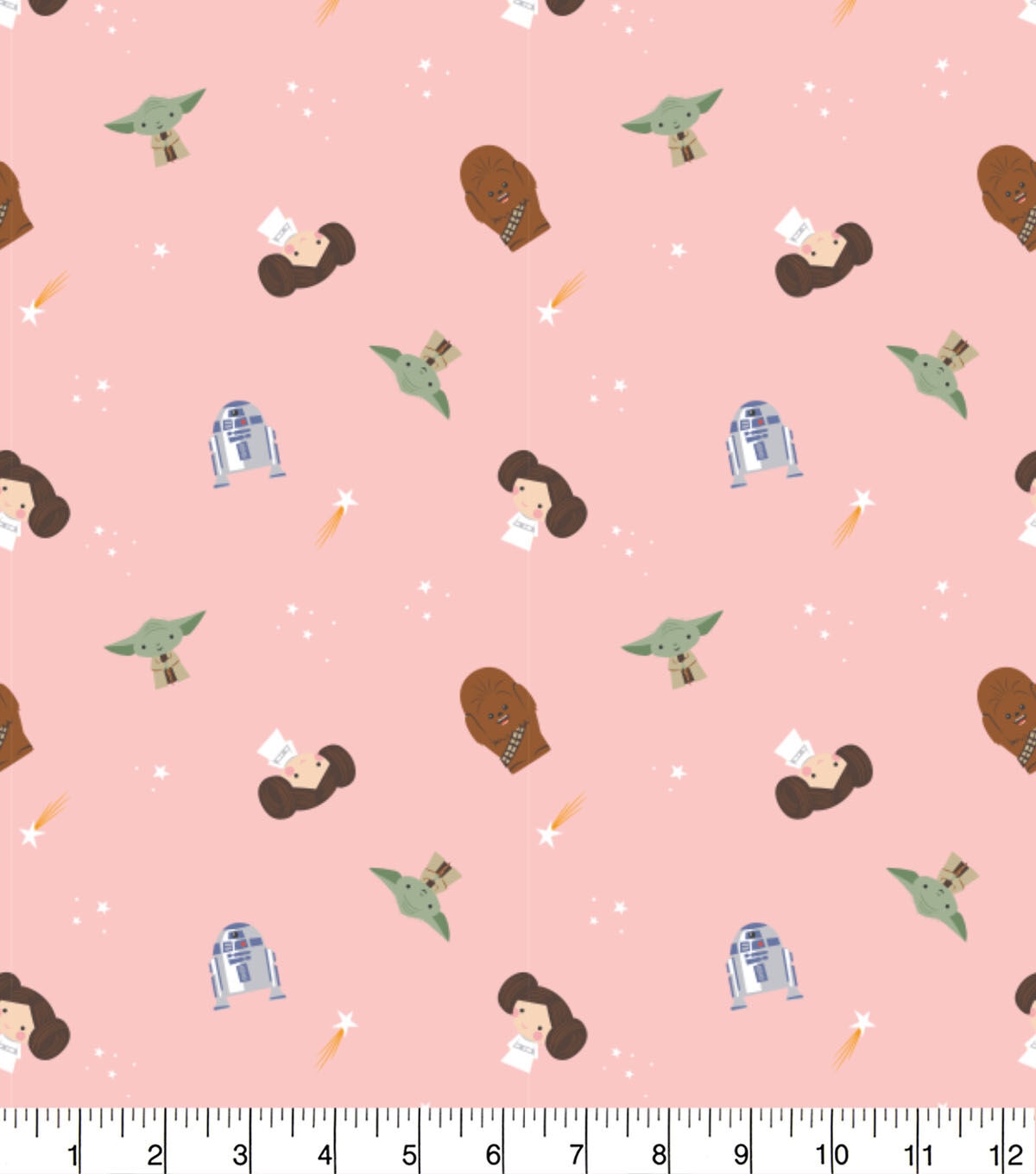 Star Wars Cotton Fabric Rebel Dreams Pink