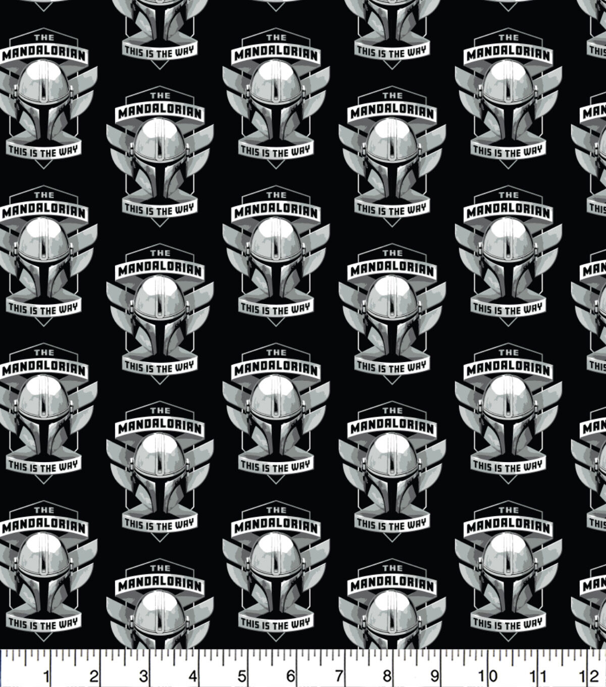 Star Wars Mandalorian Helmet Badge Cotton Fabric
