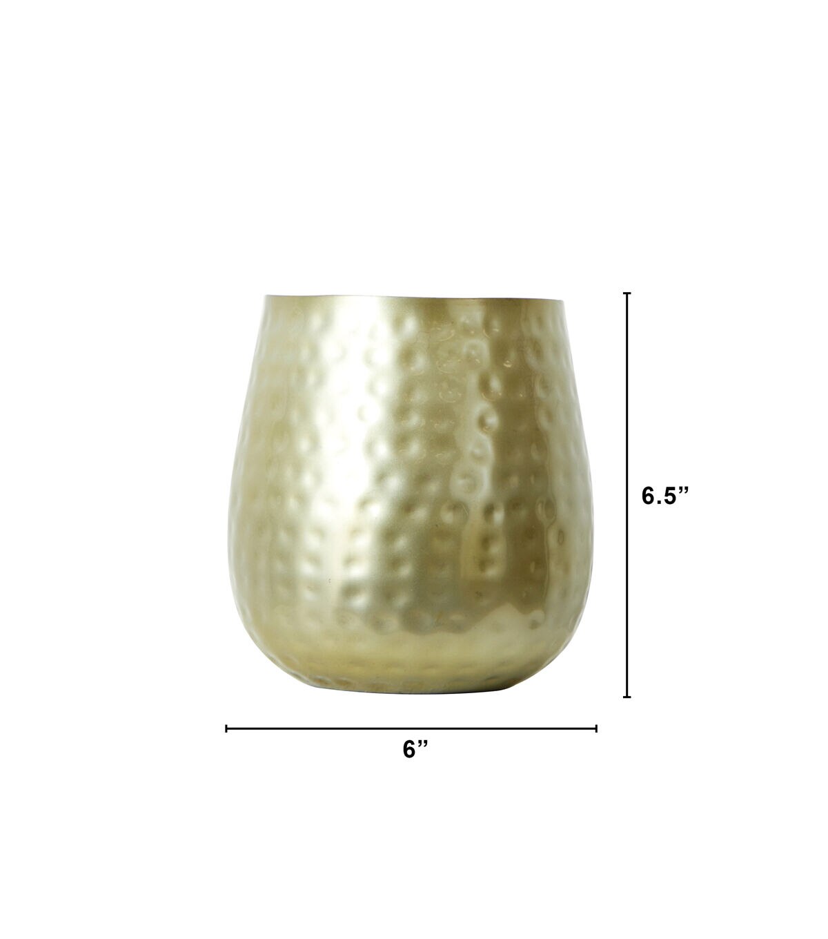 Nearly Natural 7 Gold Oval Shaped Iron Planter