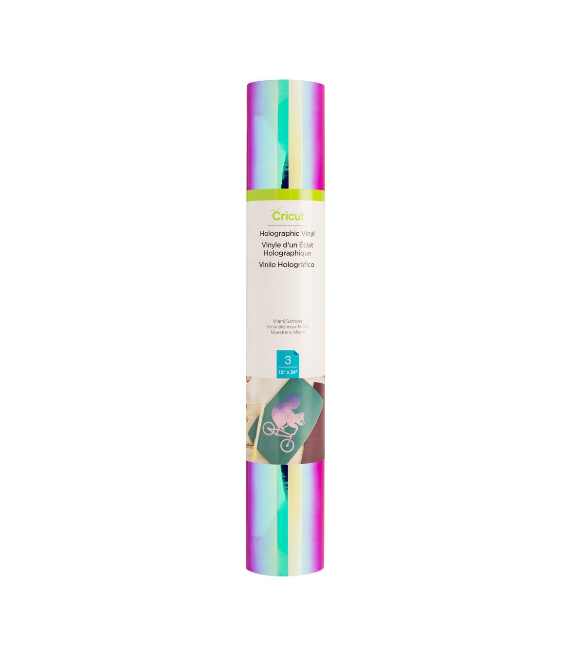 Cricut 12 x 24 Miami Holographic Vinyl Samplers 3ct