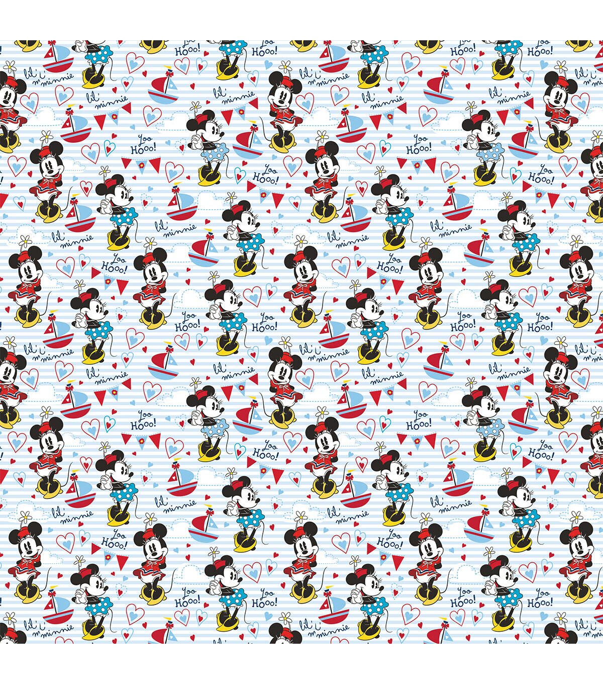 Cricut 12 x 17 Mickey & Minnie Set Sail Patterned Iron On Samplers 3ct