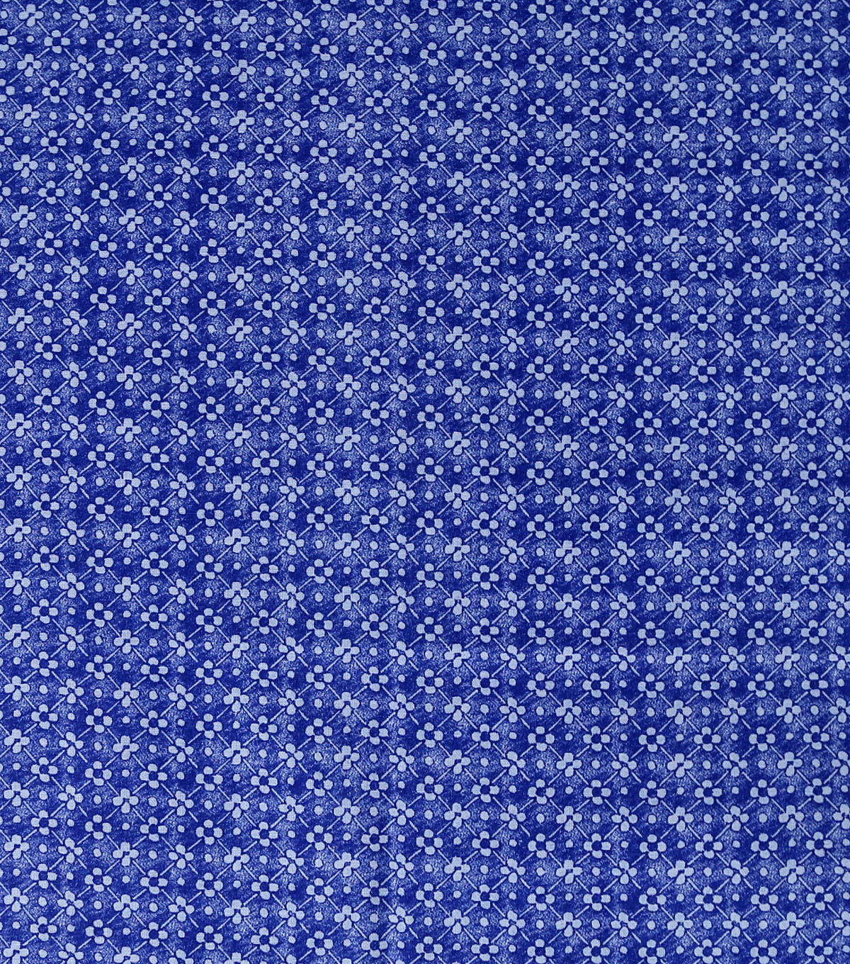 Blue Packed Diamond Floral Quilt Cotton Fabric by Keepsake Calico