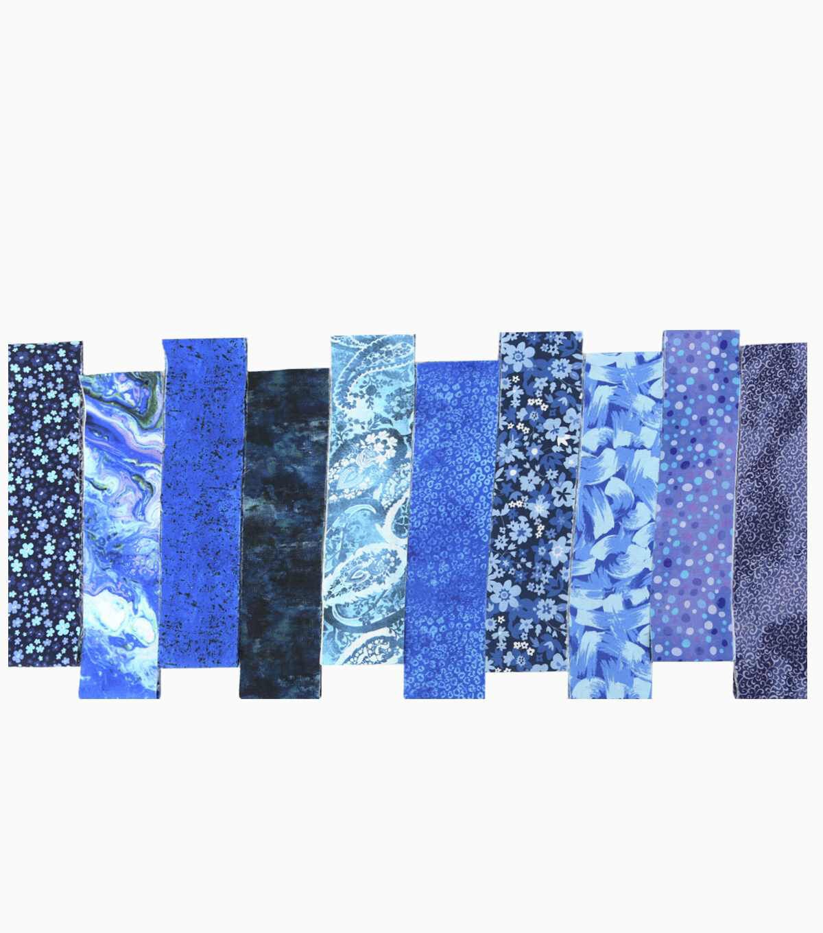2.5 x 42 Blue Blender Cotton Fabric Roll 20ct by Keepsake Calico