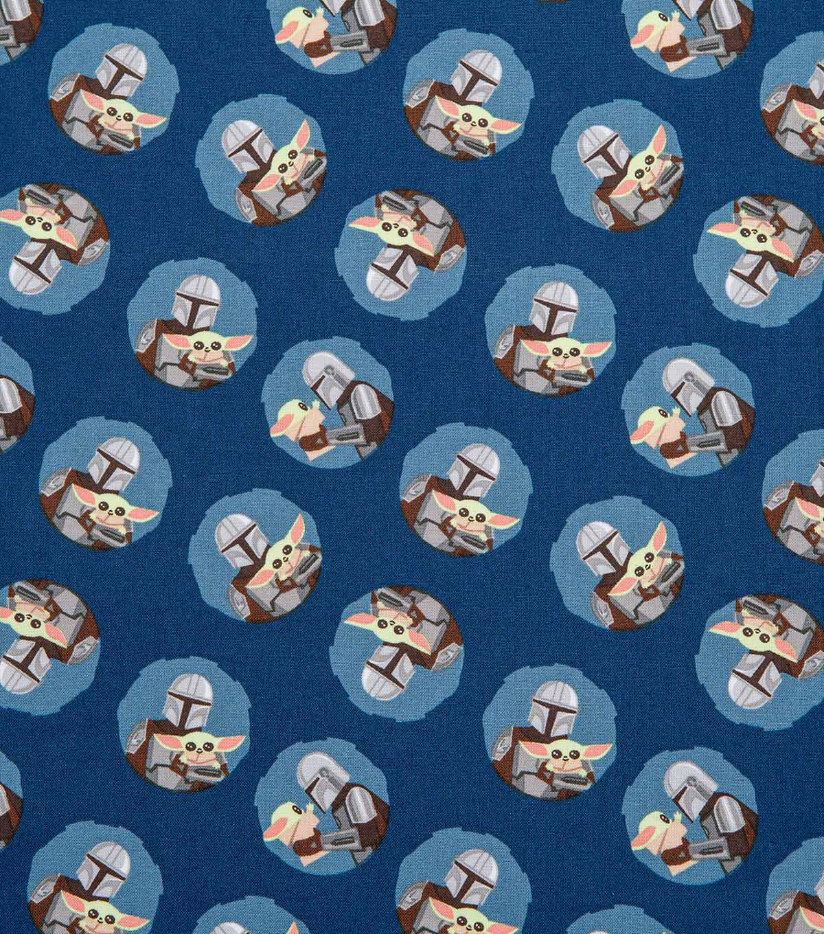 Star Wars Mandalorian And Grogu Circle Toss Pop Culture Cotton Fabric