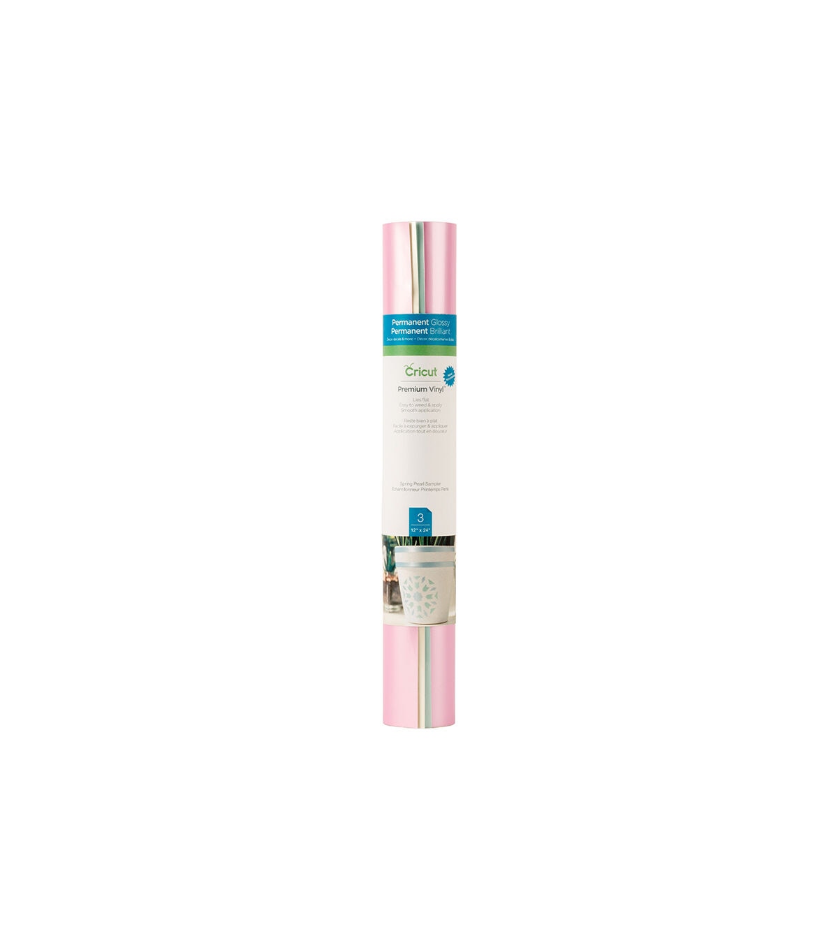 Cricut 12 x 24 Spring Glossy Pearl Pastel Premium Vinyl Samplers 3ct
