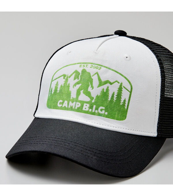 Cricut Black & White Polyester Trucker Hat With Mesh Back